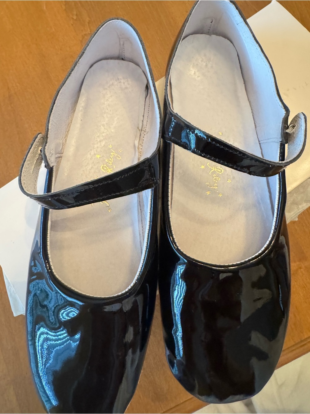 Rachel Riley Black Patent Mary Jane Shoes for Girls